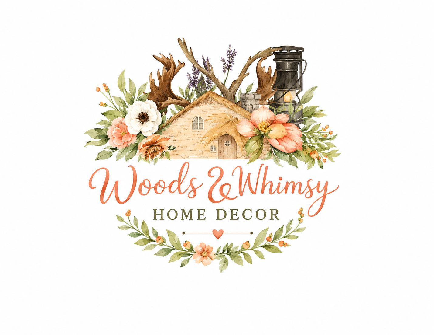 Woods & Whimsy Home Decor logo