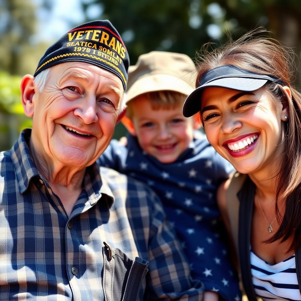 Veteran family being supported by volunteers